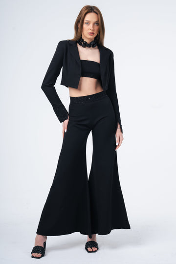 Cropped Suit Black