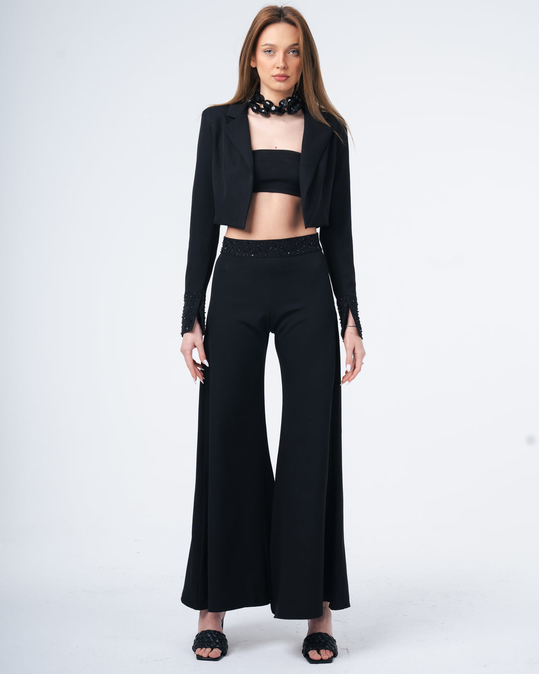 Cropped Suit Black