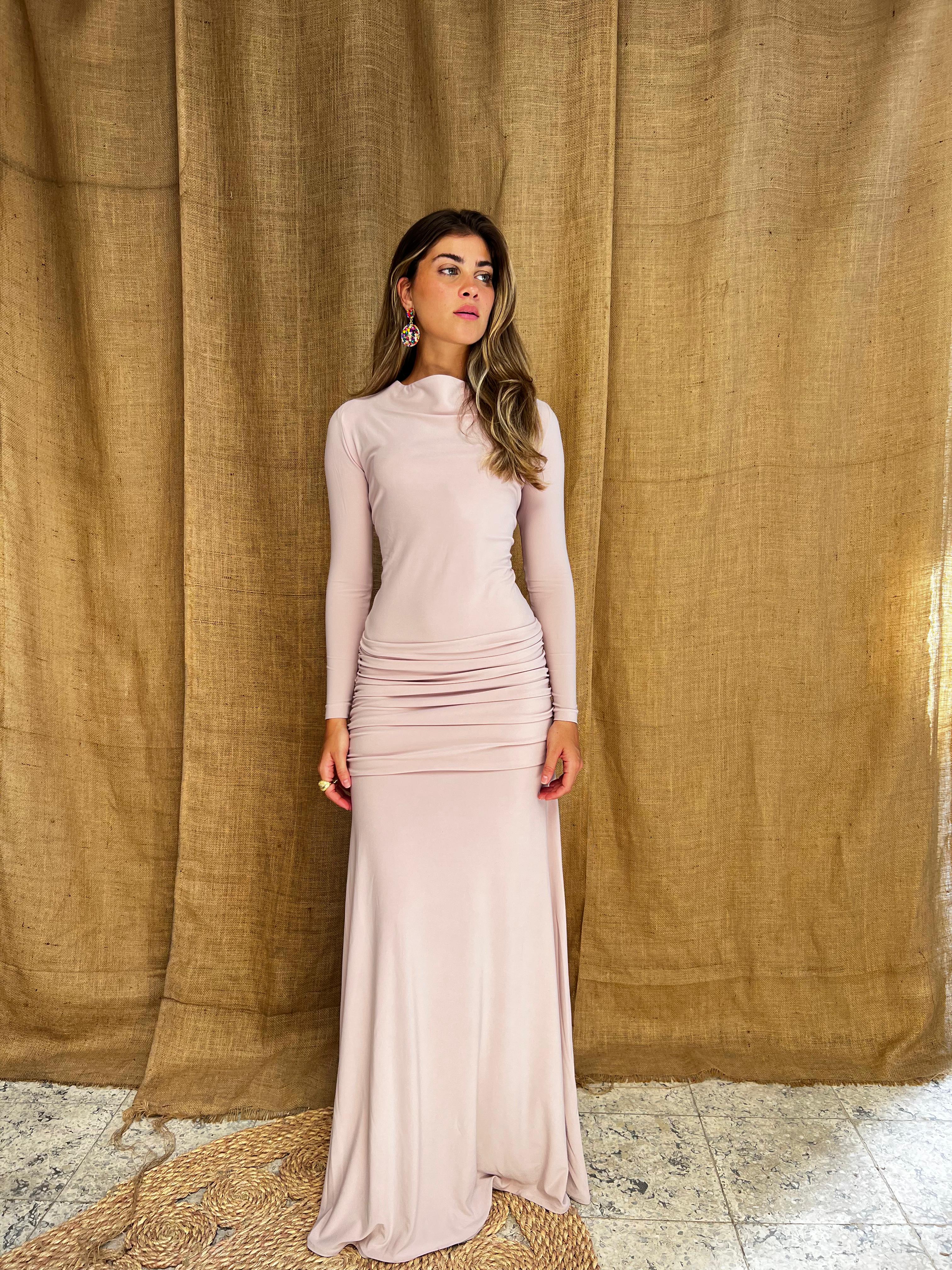 Drapelle Beige Dress MIRAZA Drapelle Beige Dress MIRAZA