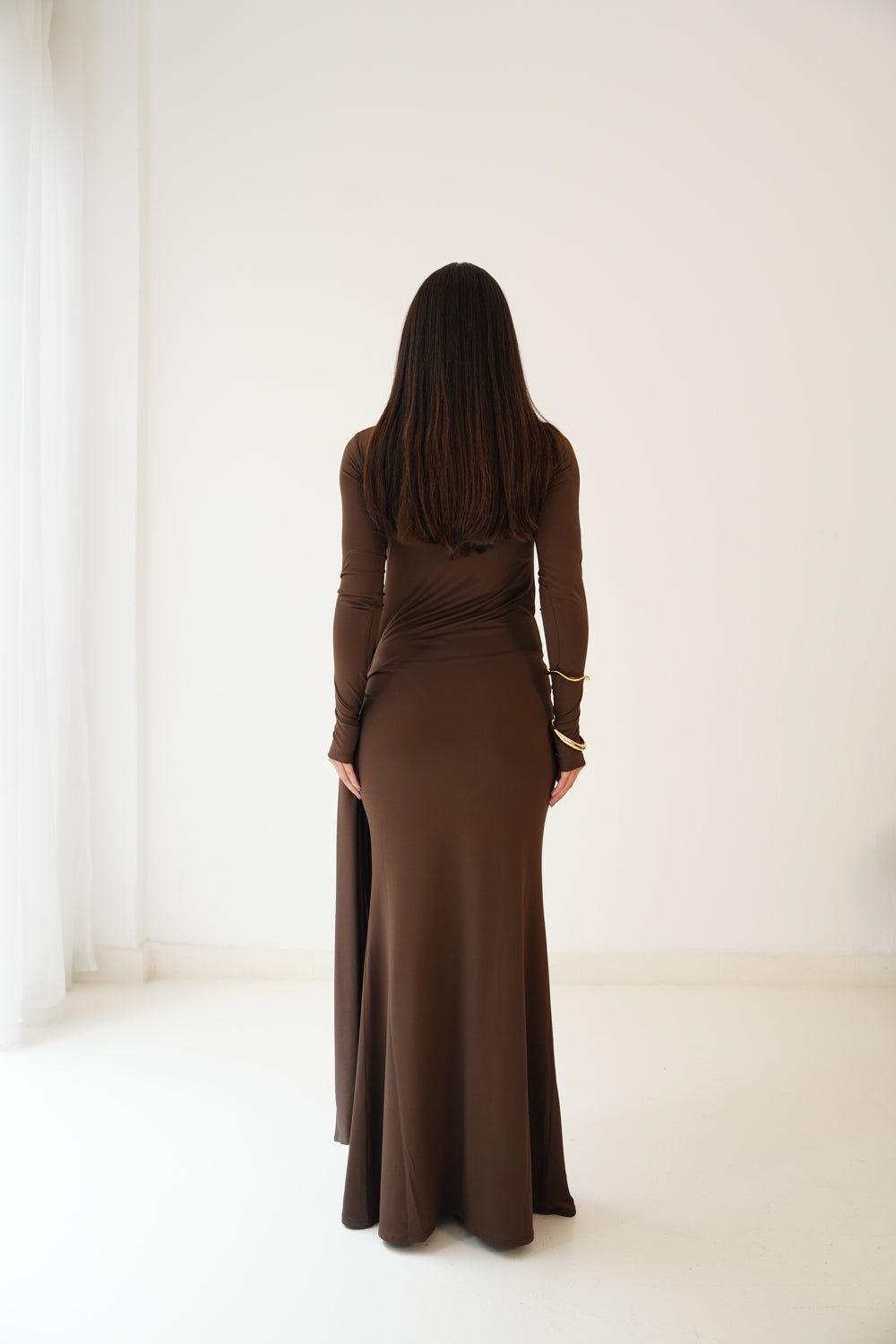 Élan Wrap Dress In Brown