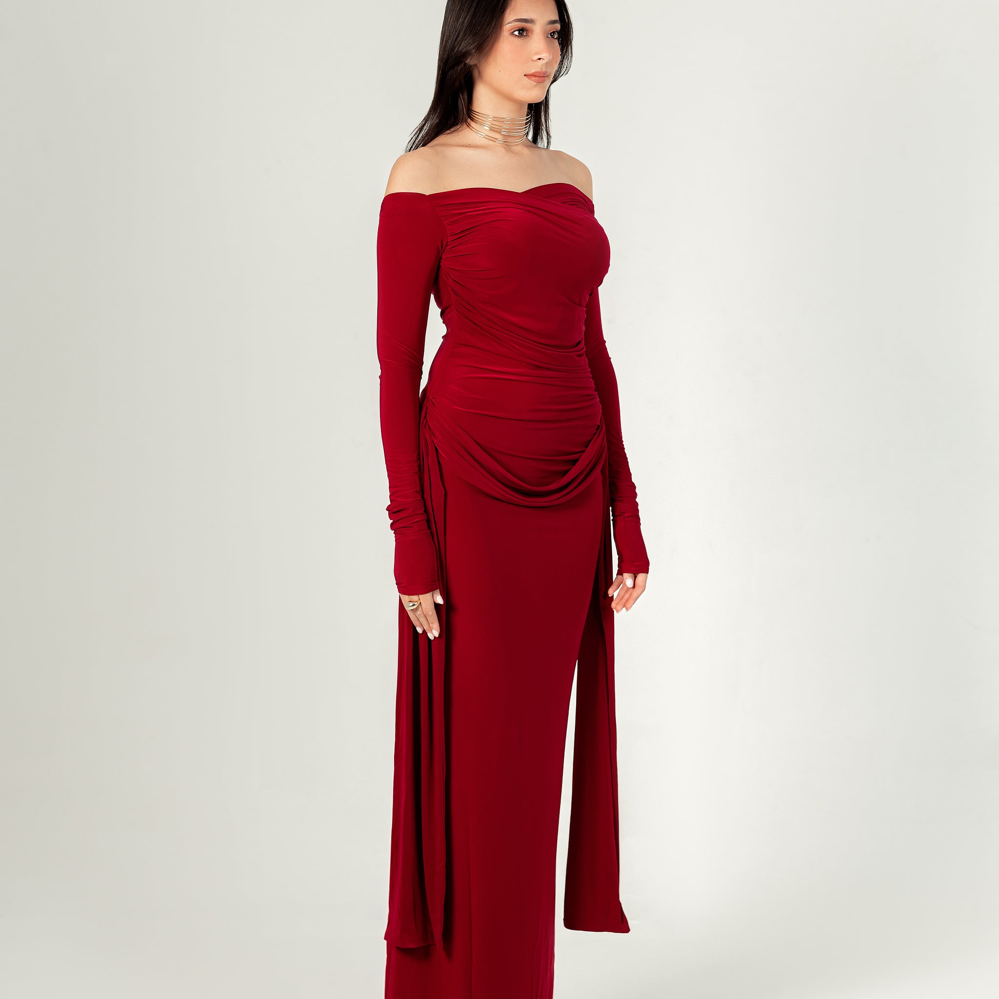 Red Wine Dress – MIRAZA Red Wine Dress – MIRAZA