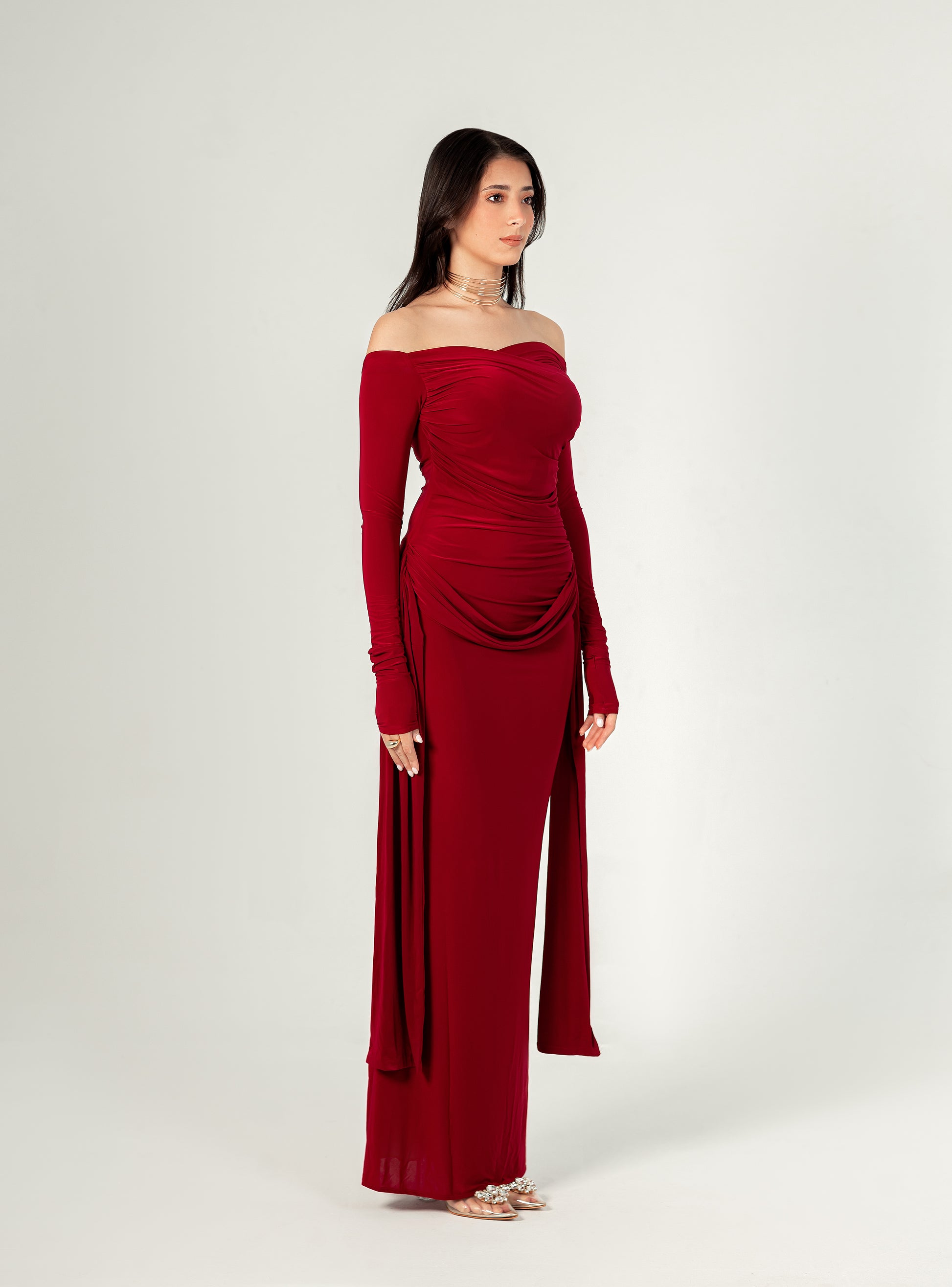Red Wine Dress – MIRAZA Red Wine Dress – MIRAZA