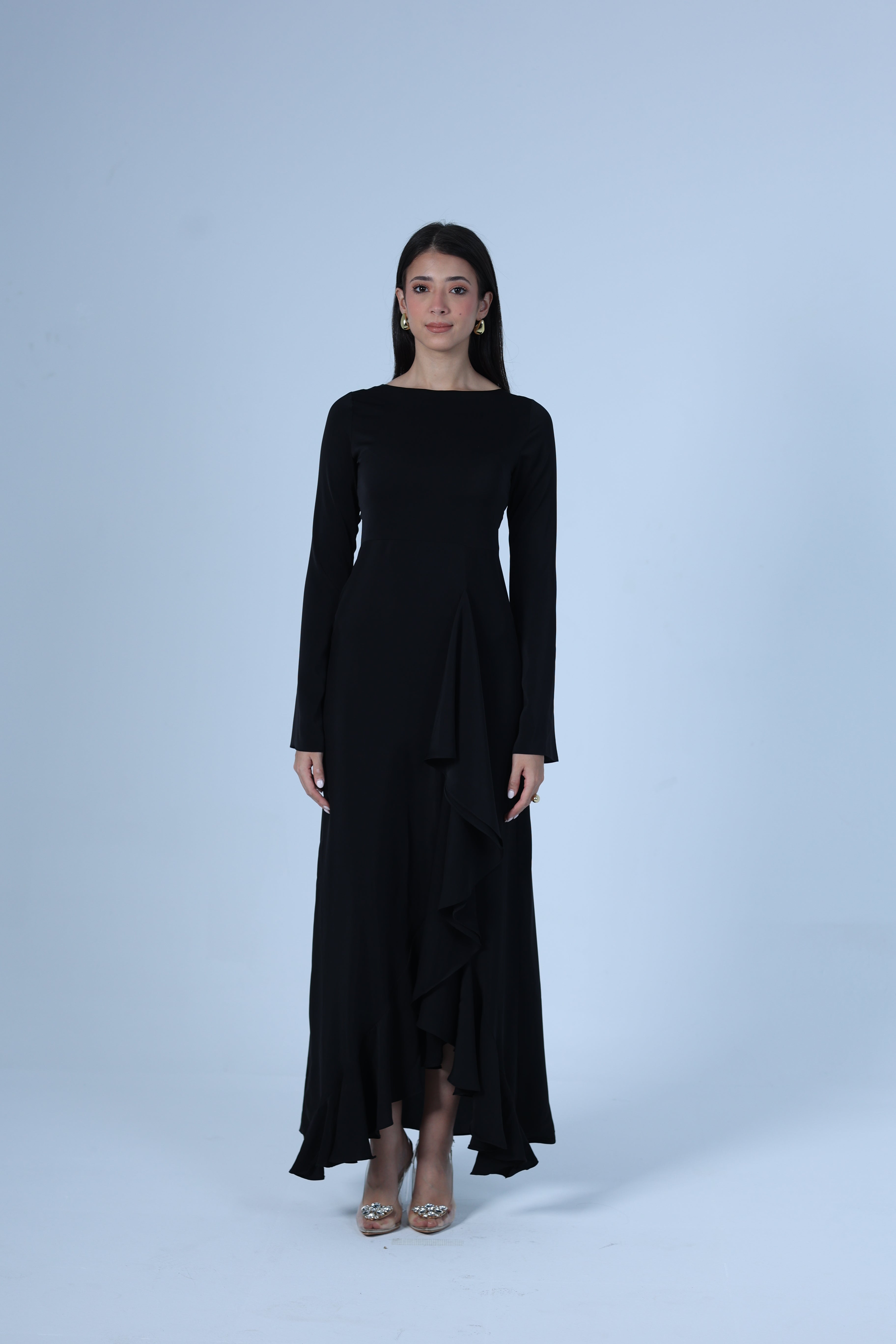 Black Ruffled Dress