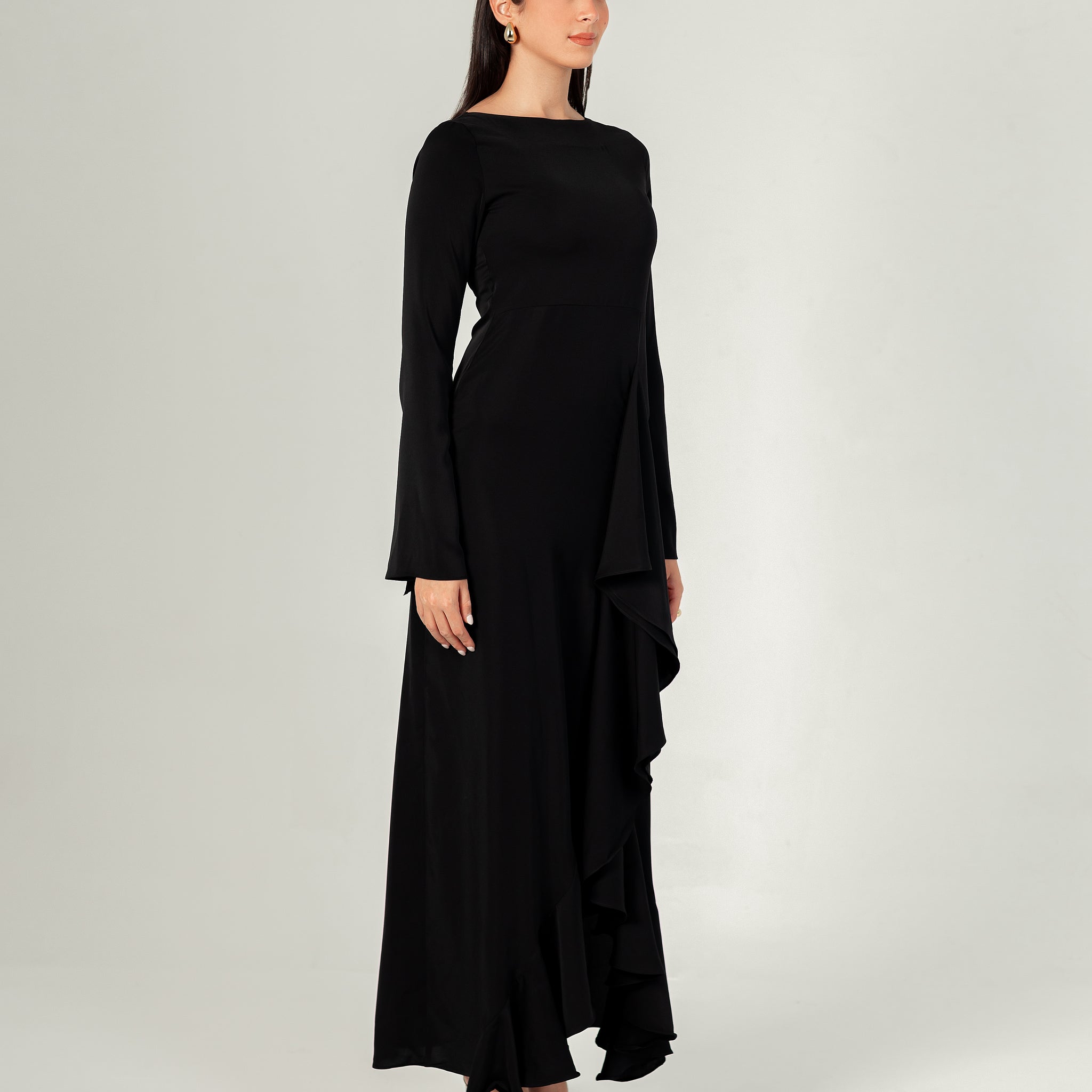 Black Ruffled Dress