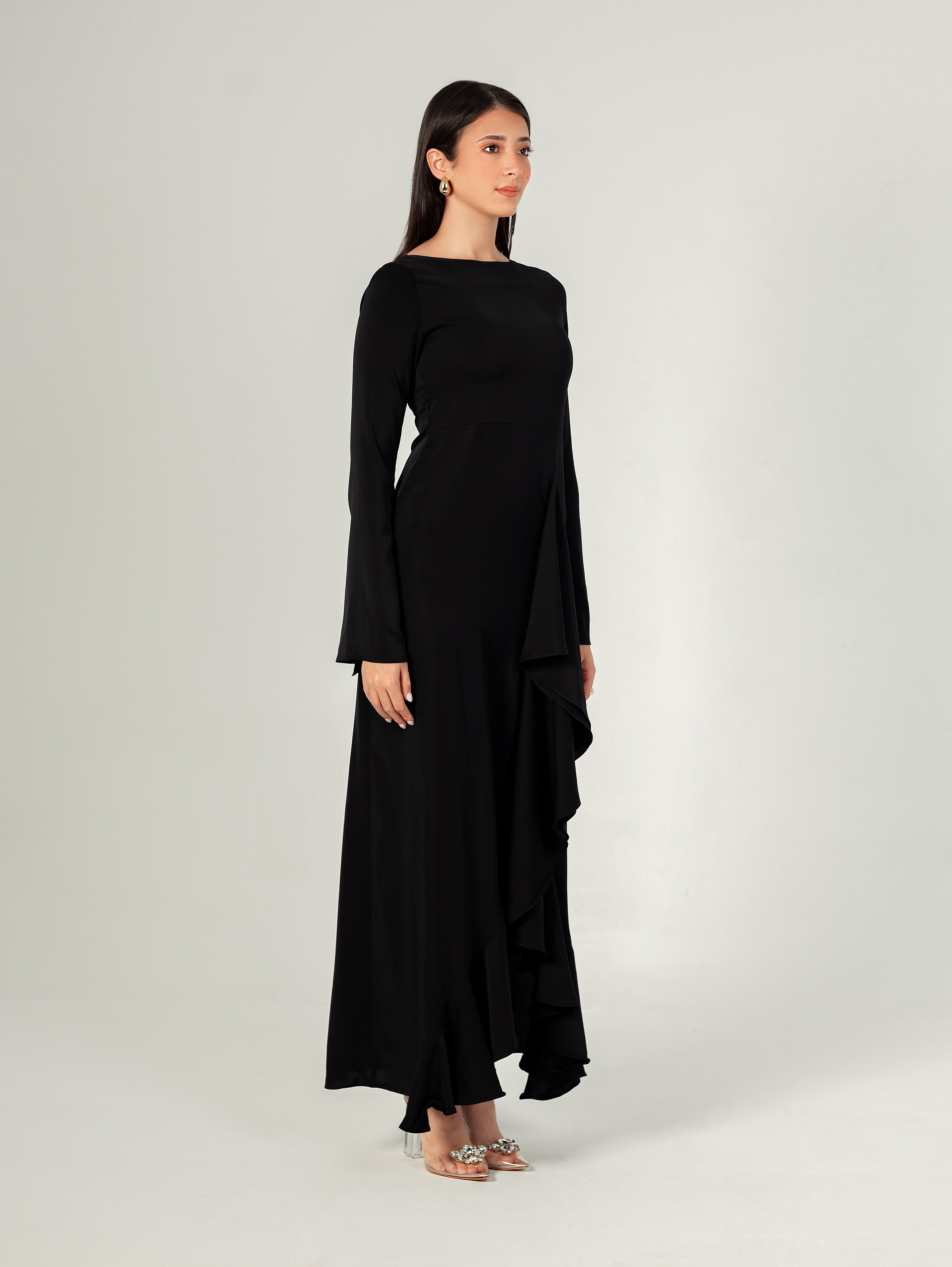 Black Ruffled Dress