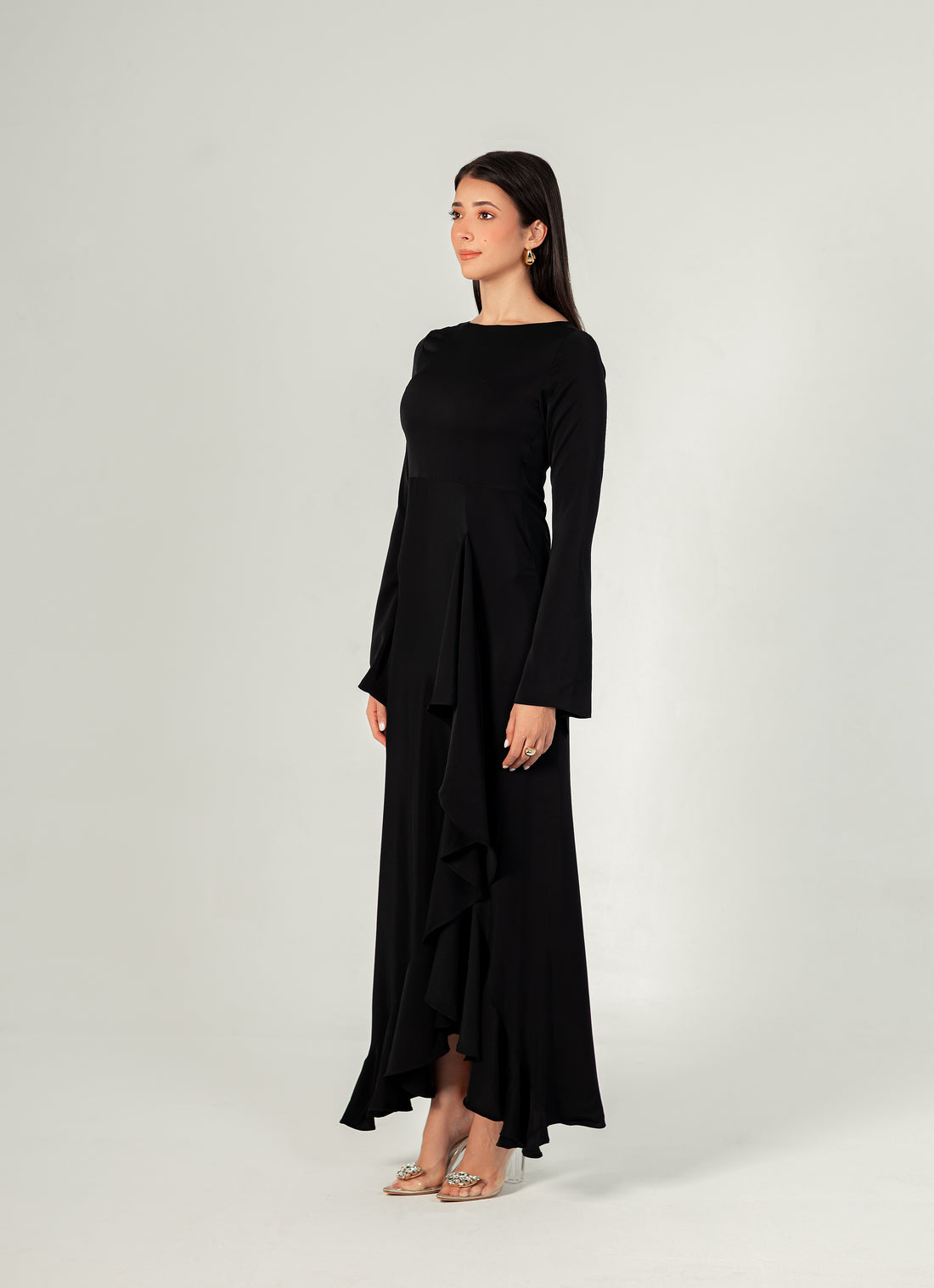 Black Ruffled Dress