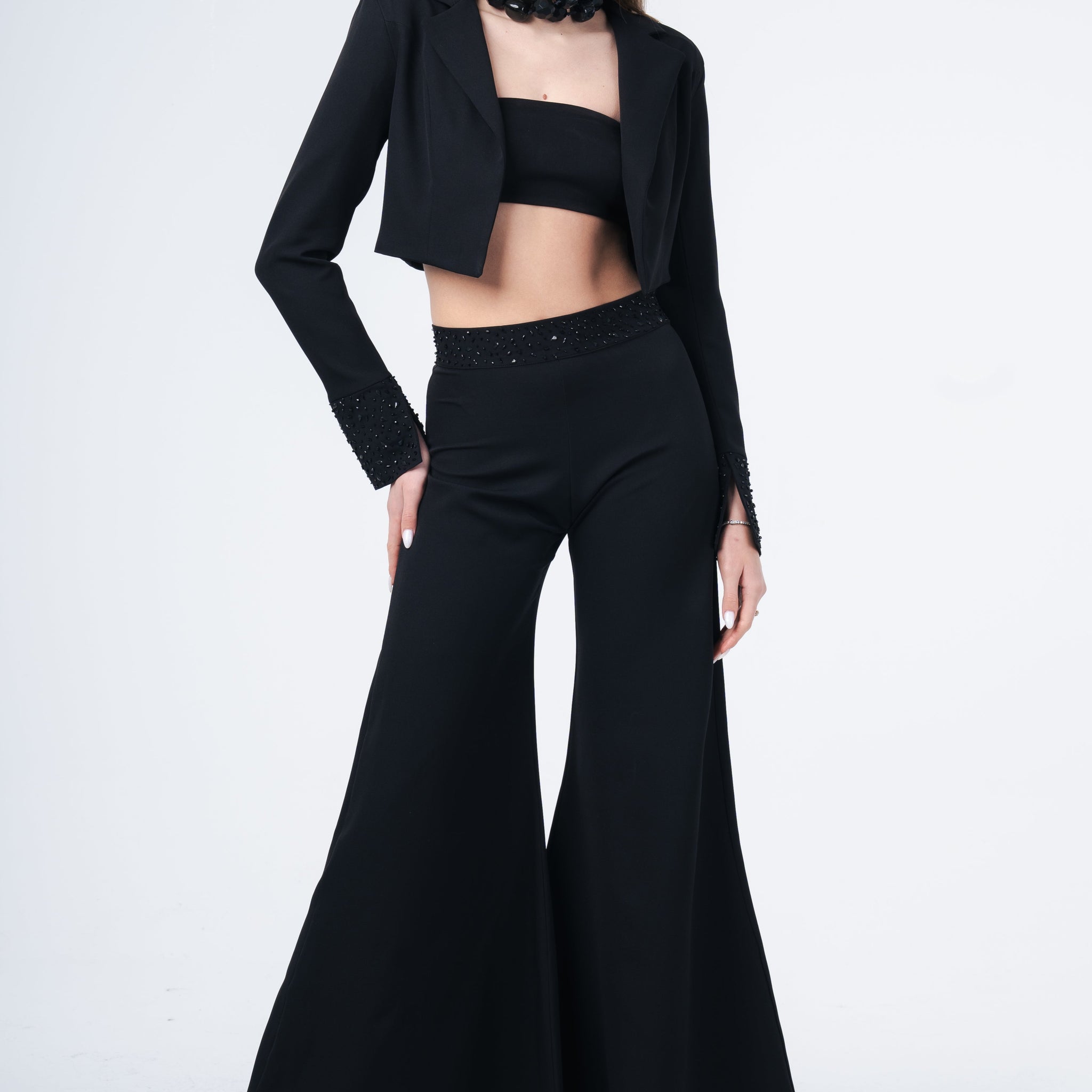 Cropped Suit Black