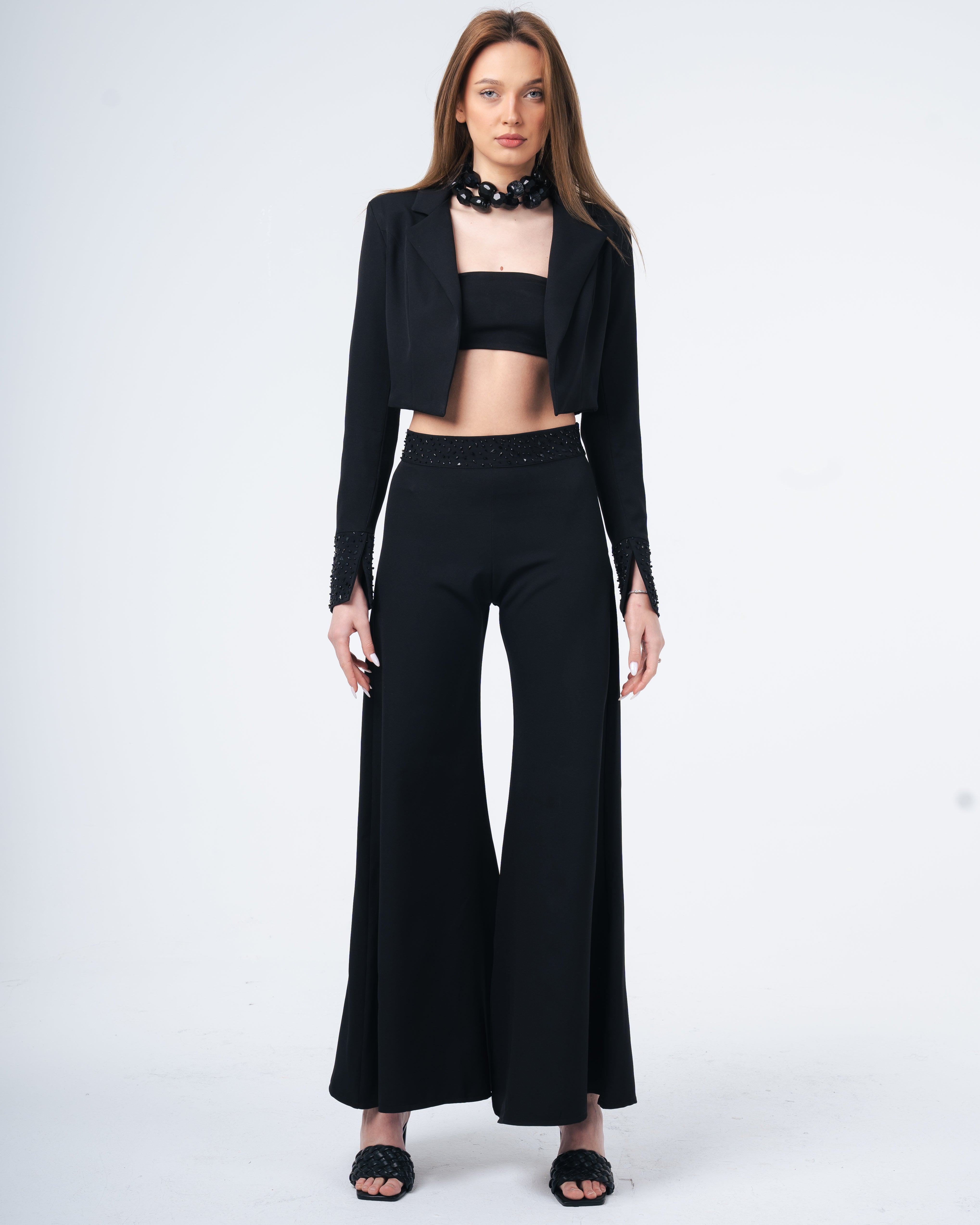 Cropped Suit Black