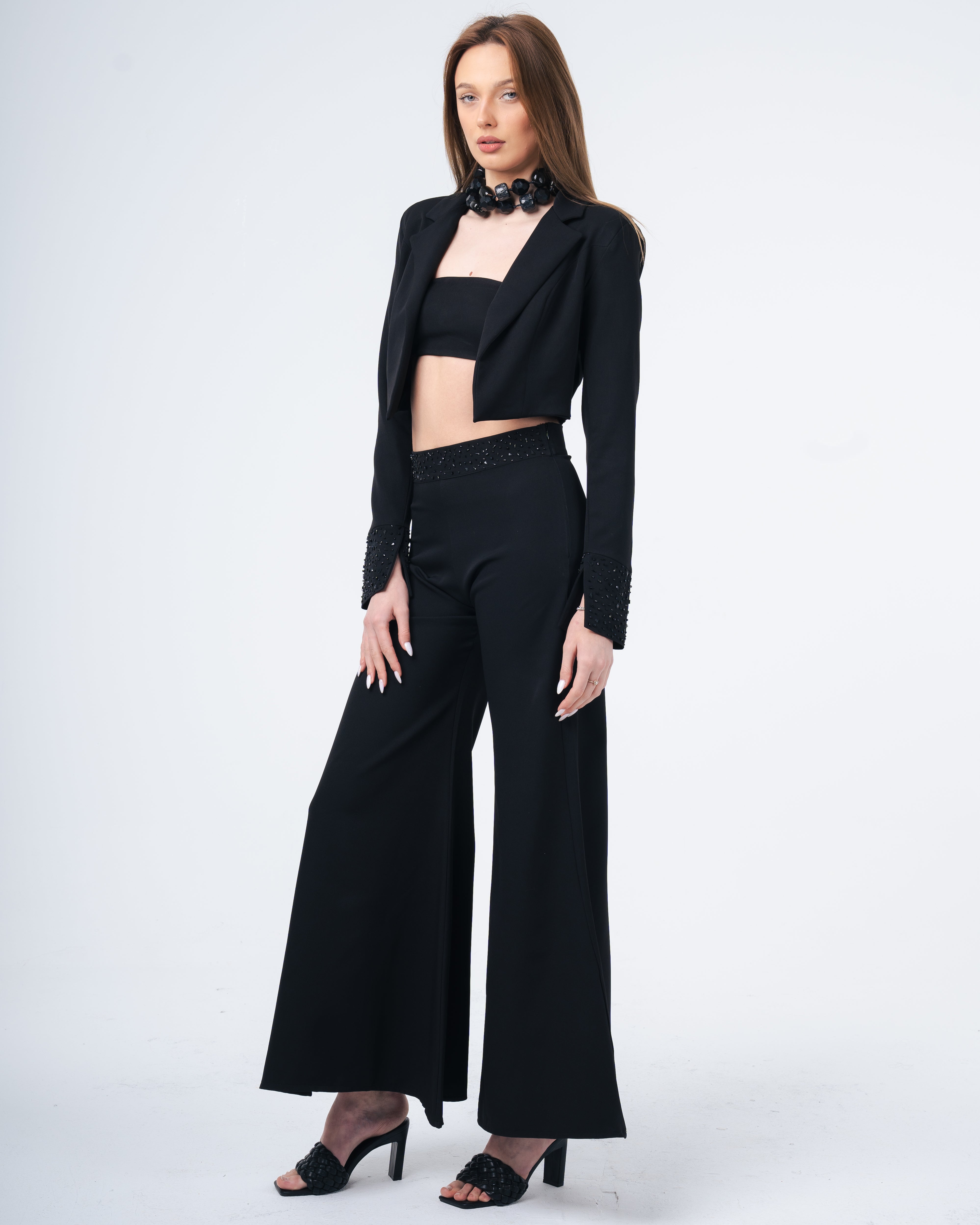 Cropped Suit Black