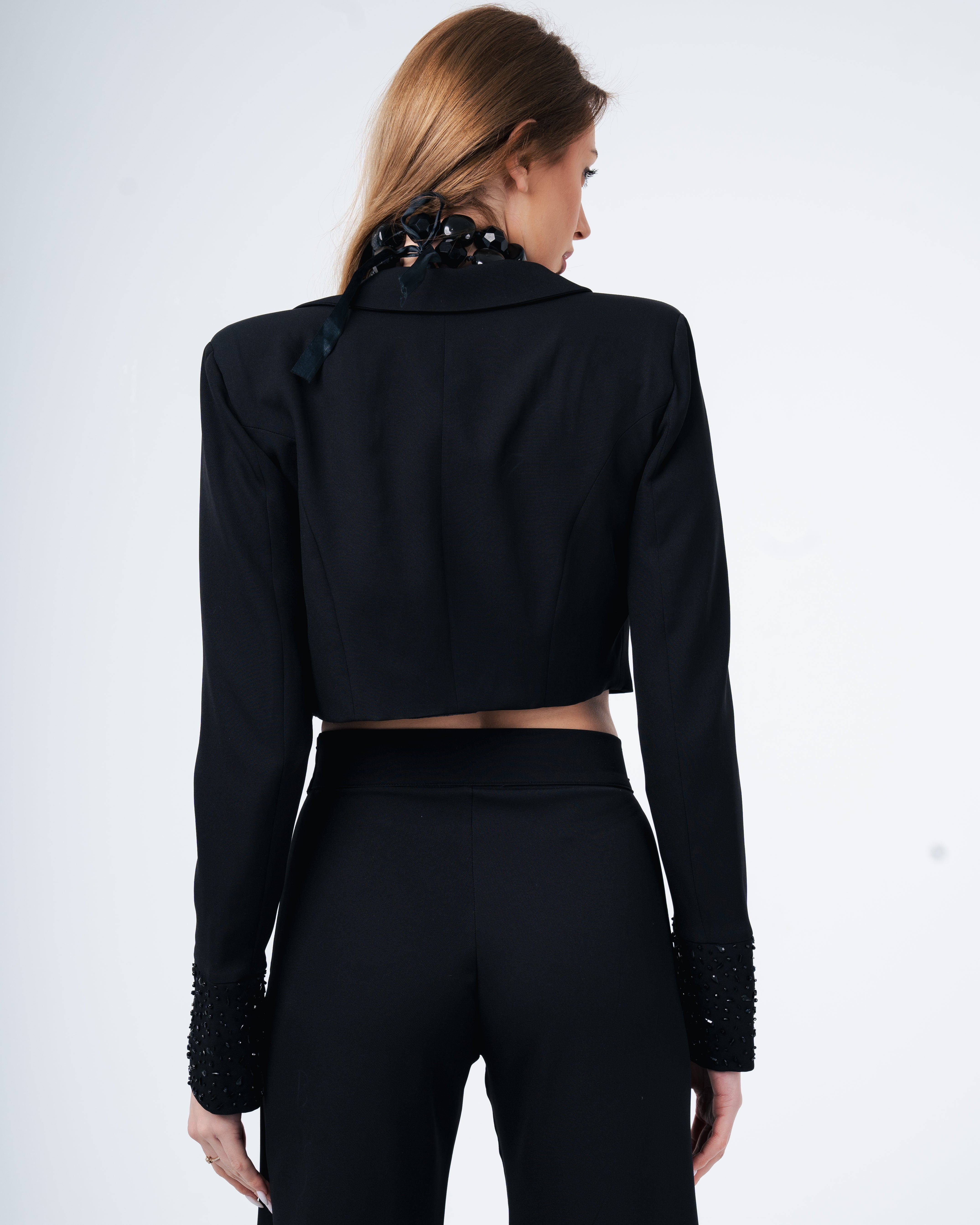 Cropped Suit Black
