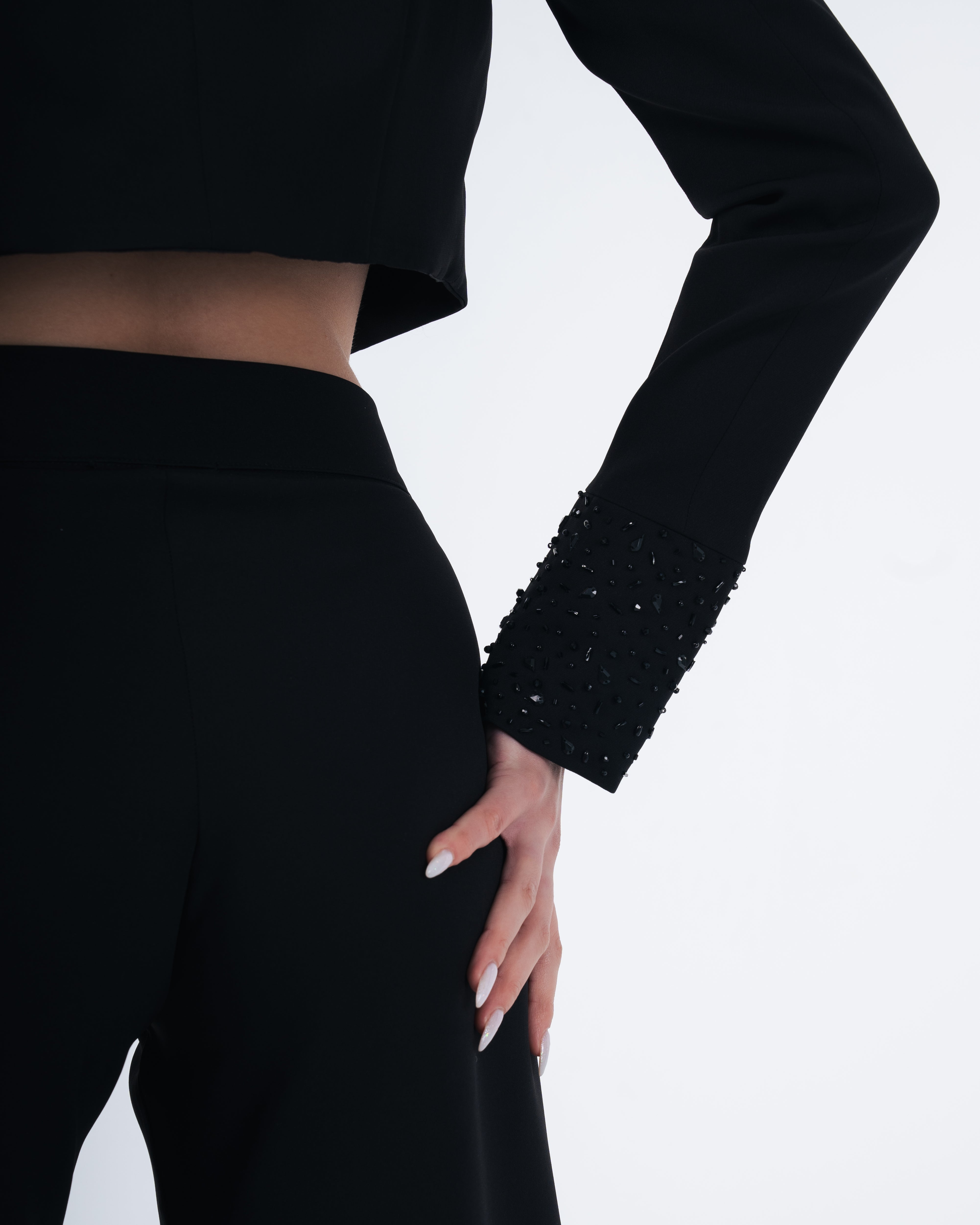 Cropped Suit Black