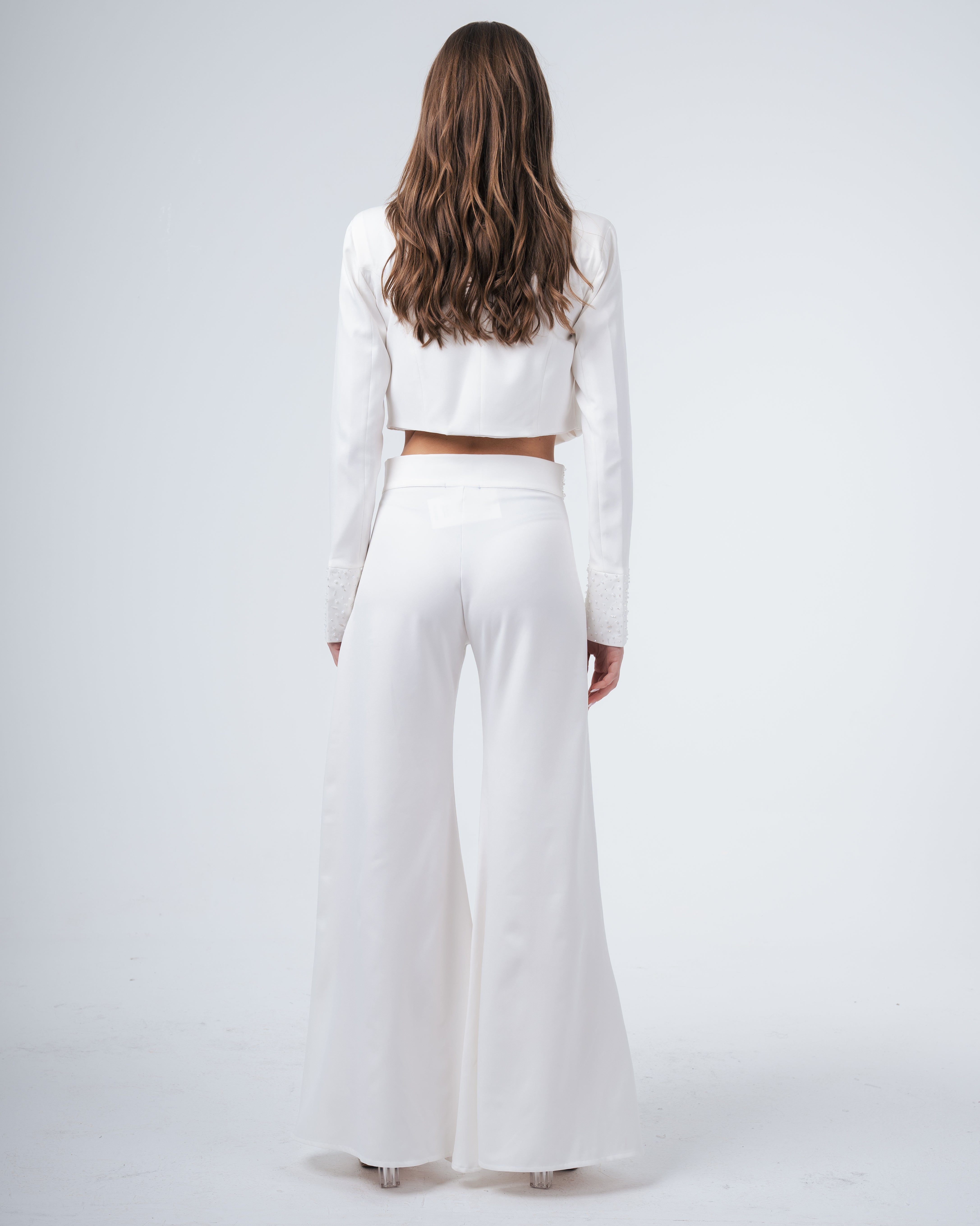 Cropped Suit White