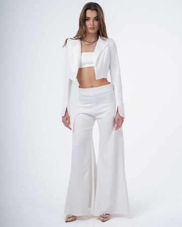 Cropped Suit White
