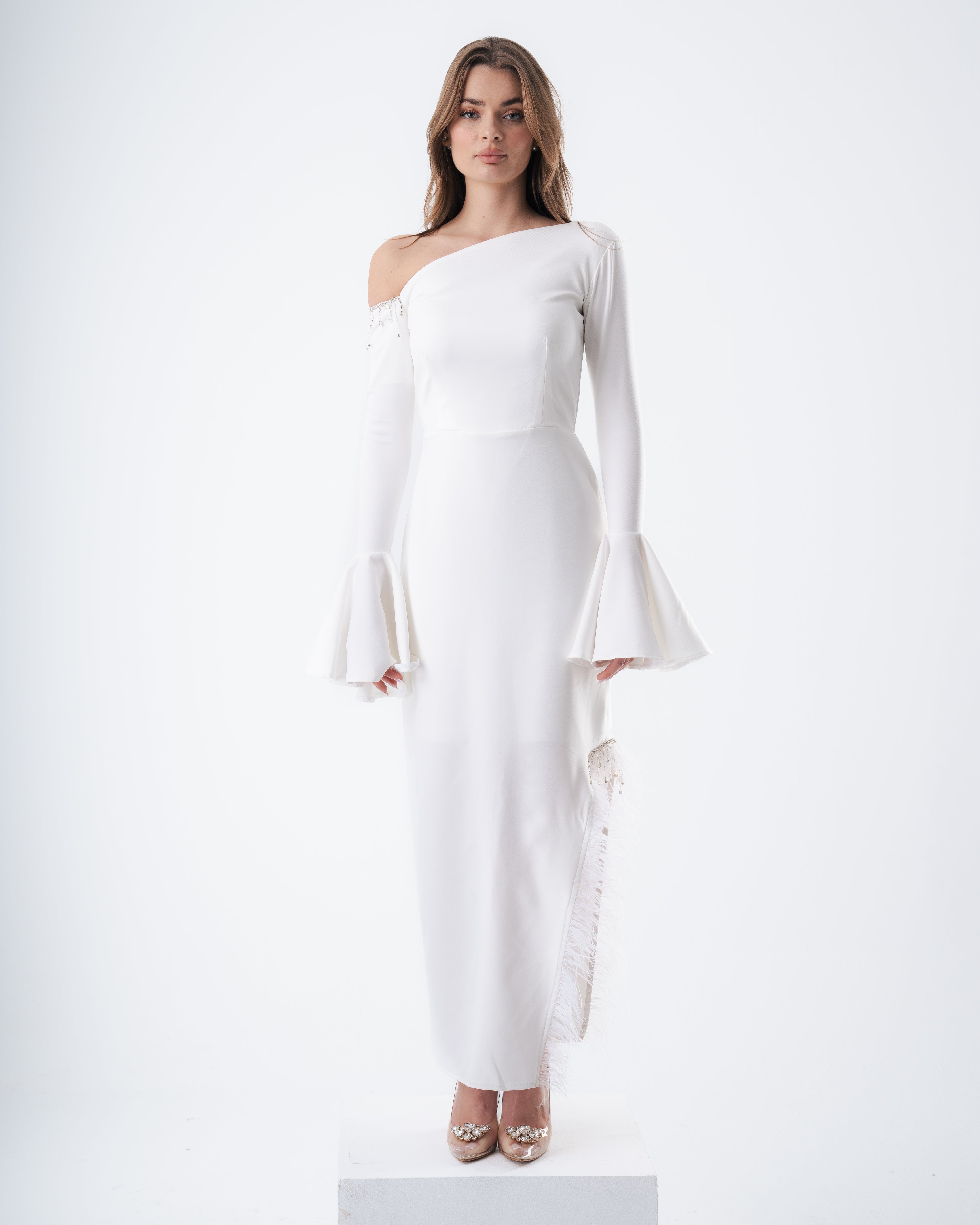 ⁠White Crystaled Dress