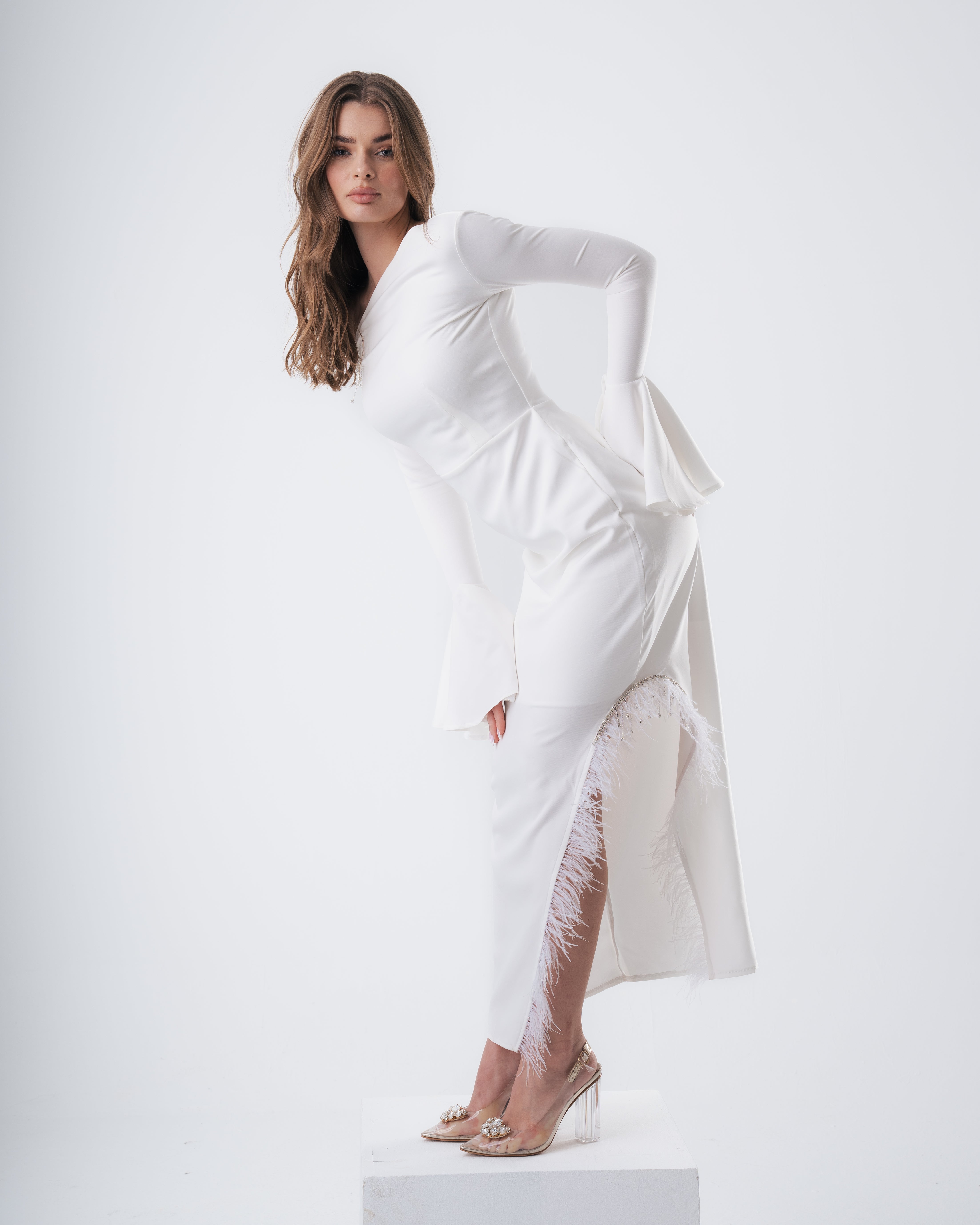 ⁠White Crystaled Dress