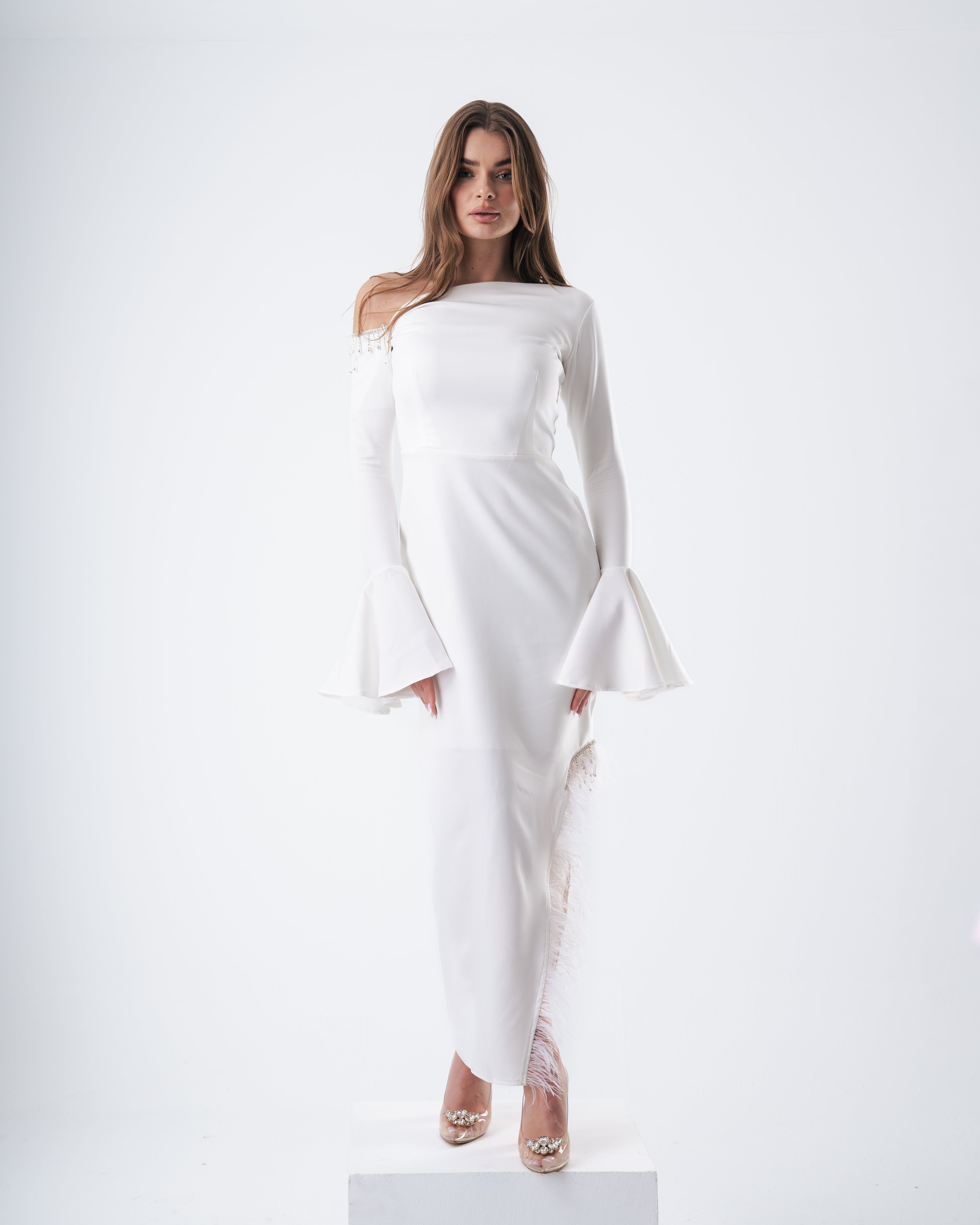 ⁠White Crystaled Dress