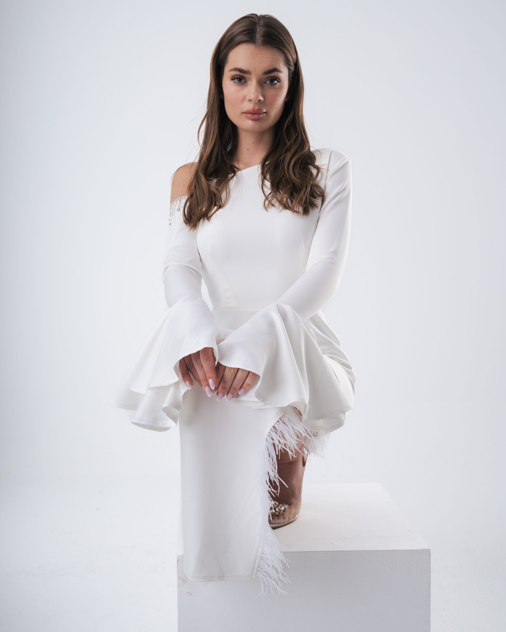 ⁠White Crystaled Dress