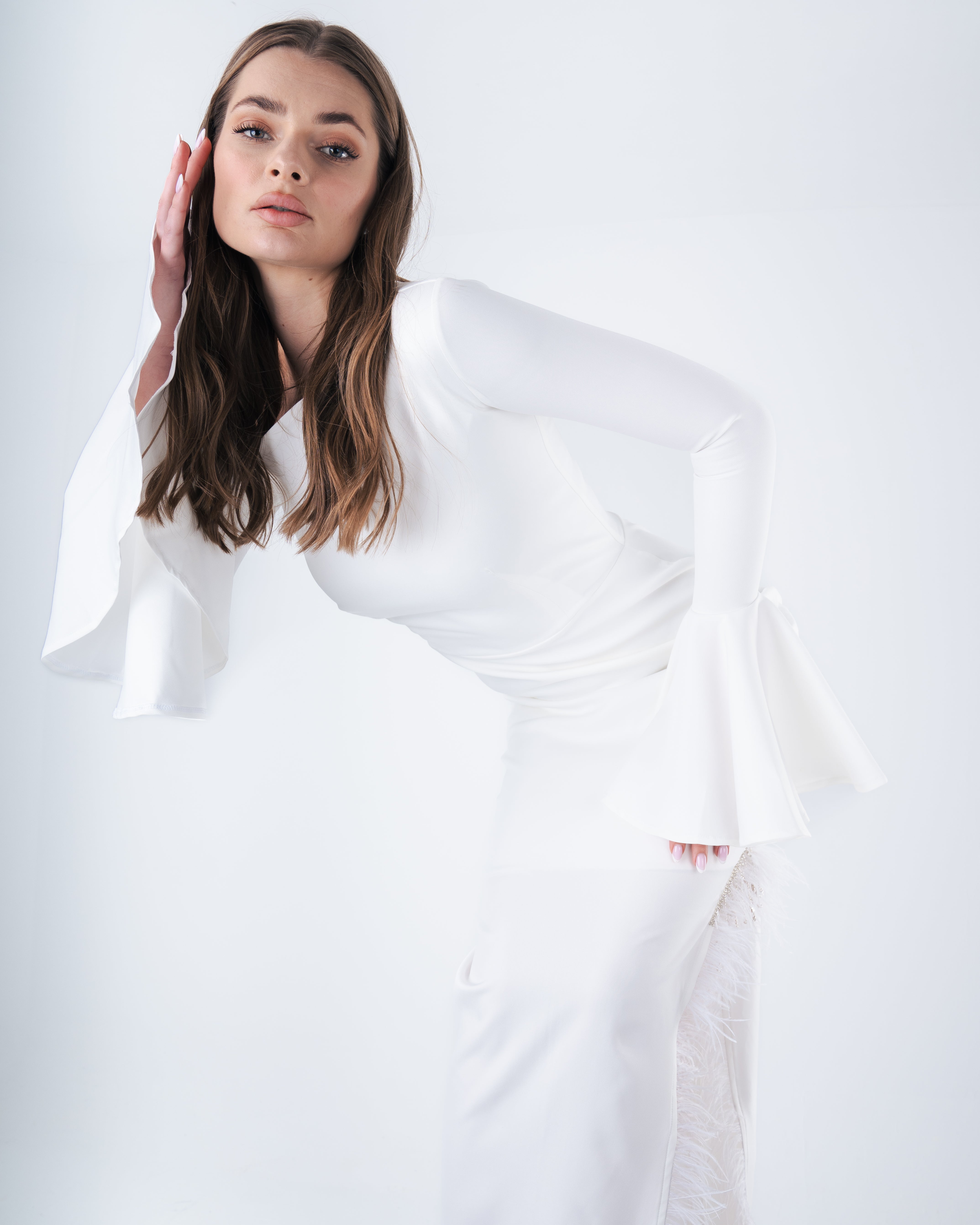 ⁠White Crystaled Dress