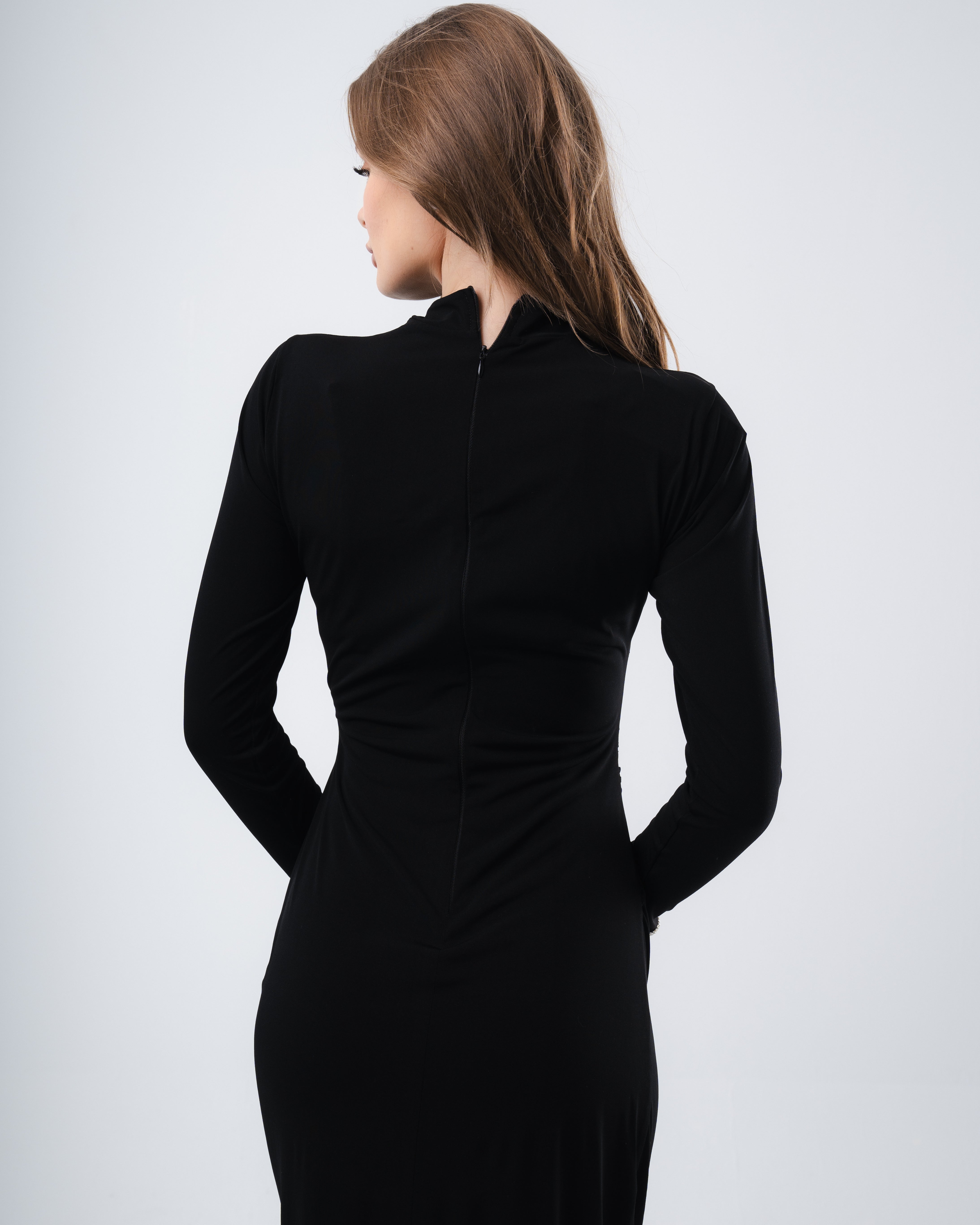 Black Draped Dress