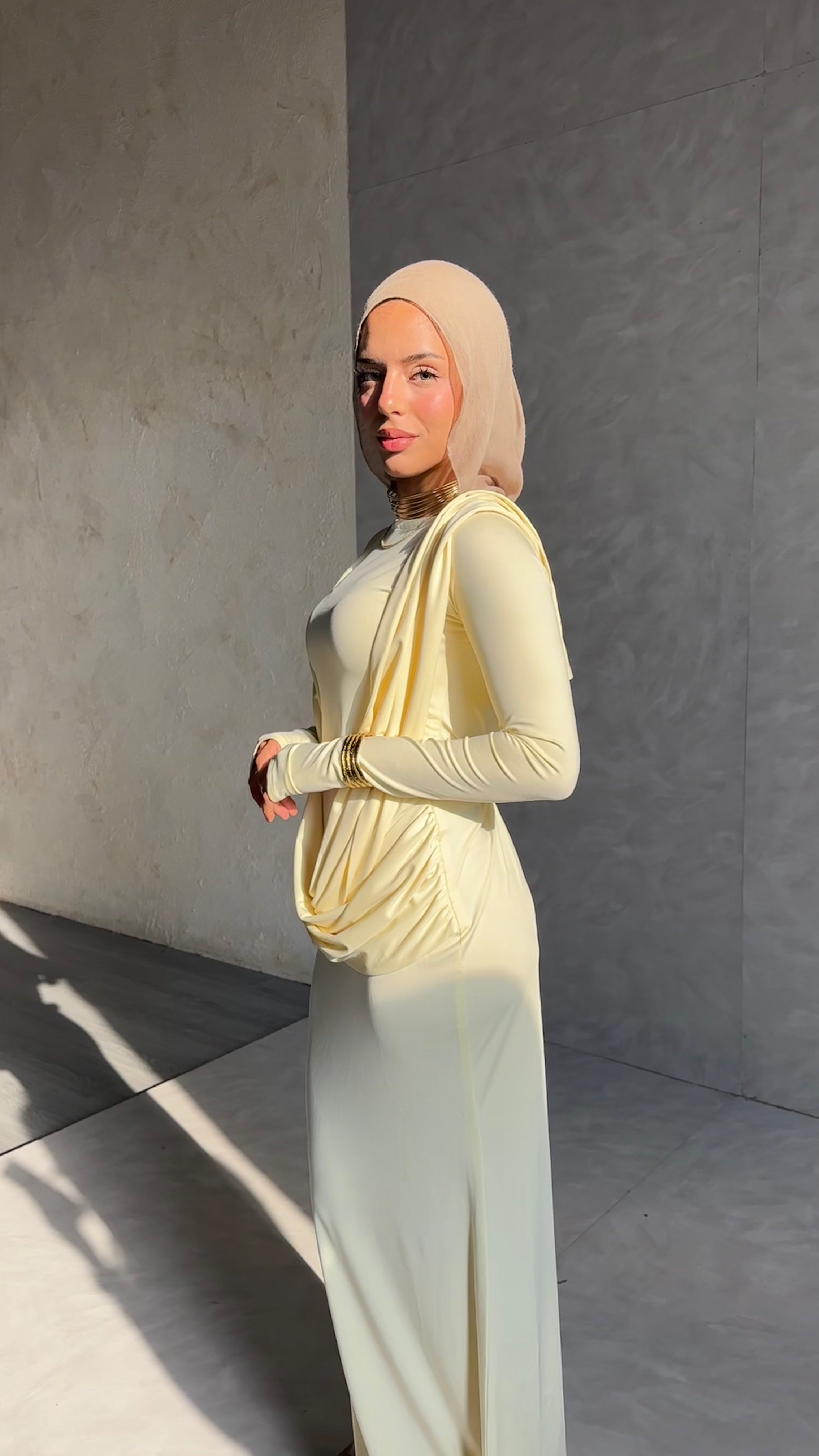 Sienna Dress In Butter Yellow