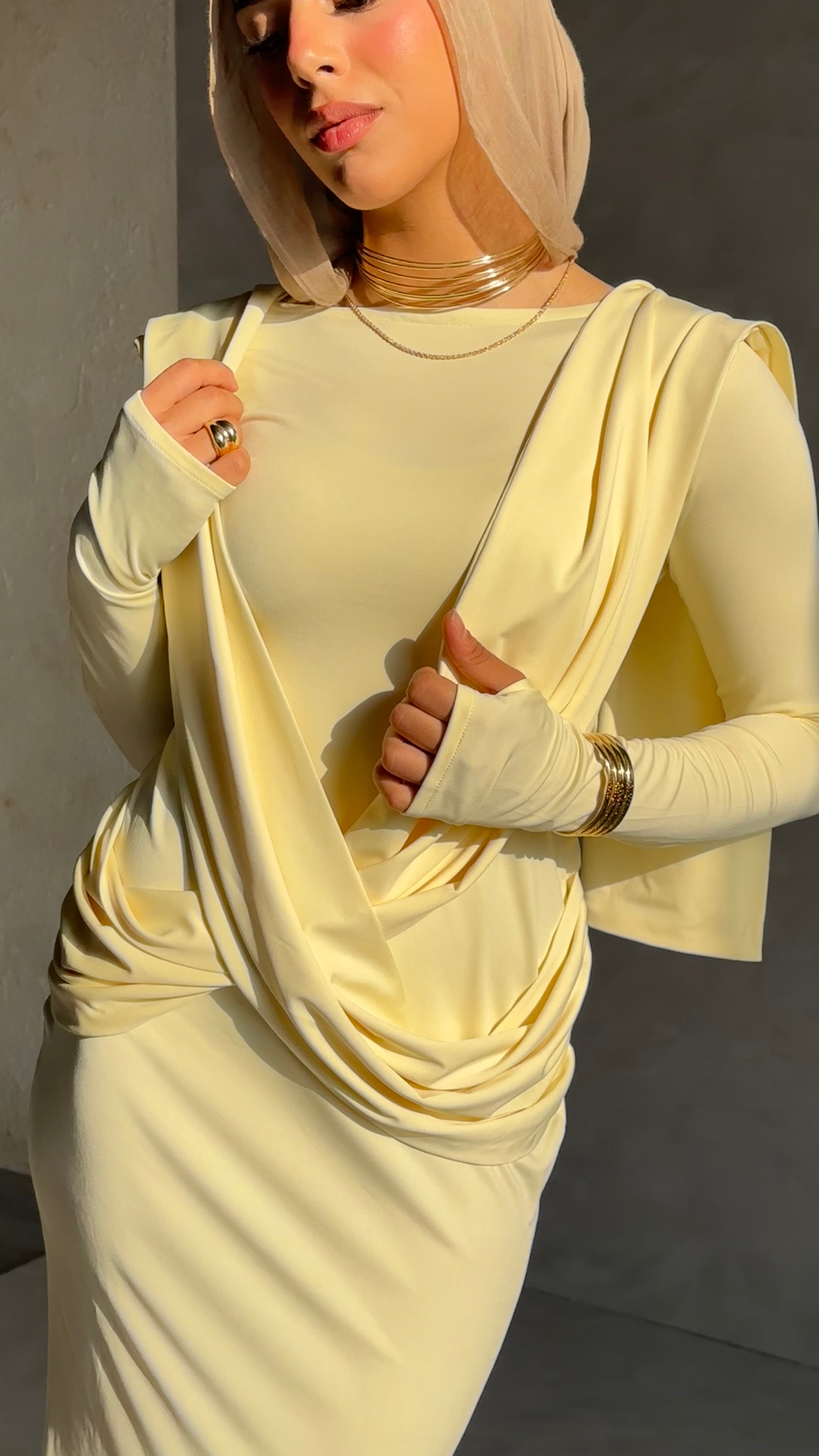 Sienna Dress In Butter Yellow
