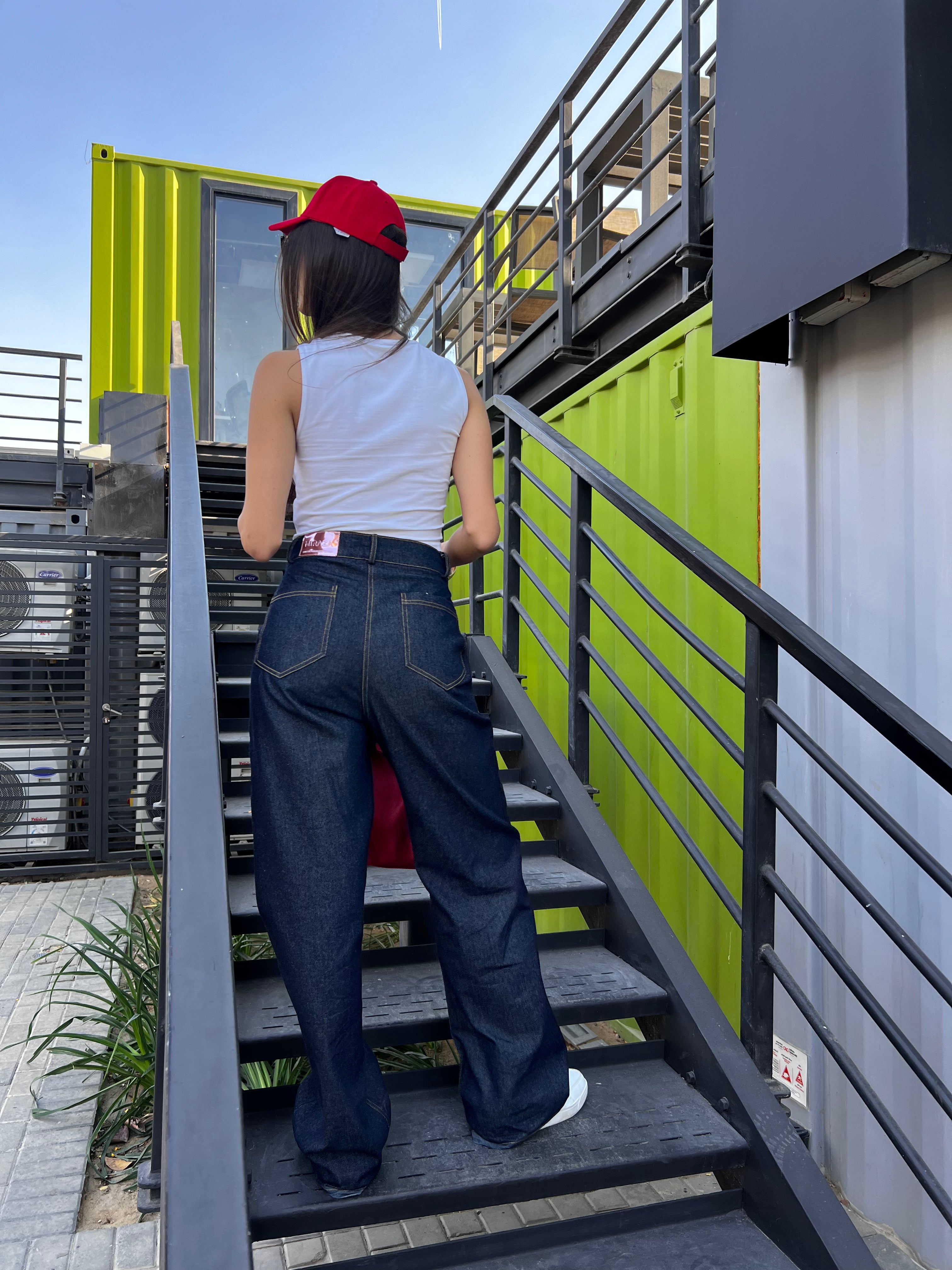 Raw Denim Pants in Midnight Blue