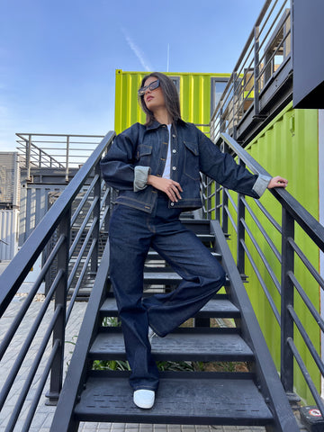 Raw Denim Jacket in Midnight Blue