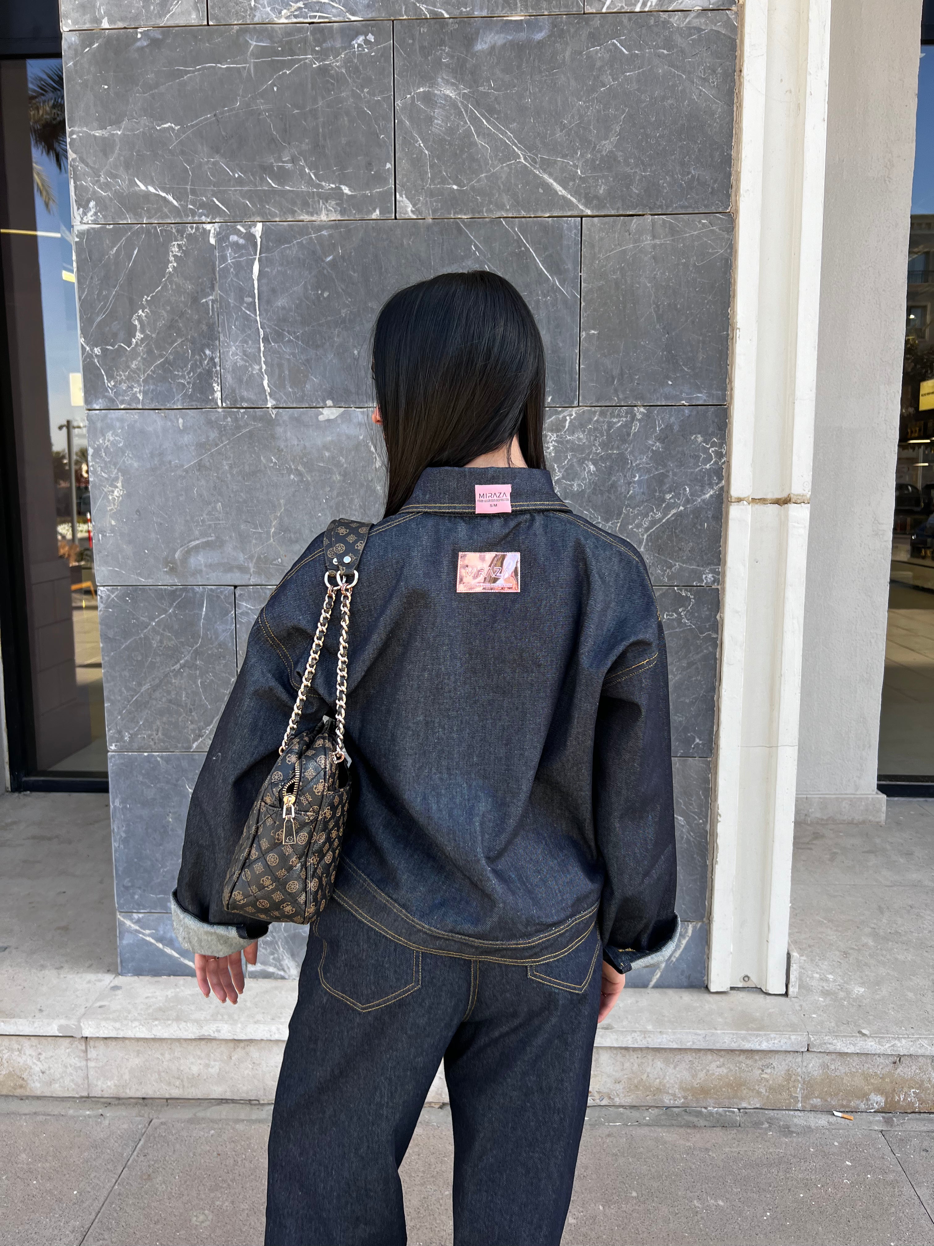 Raw Denim Jacket in Midnight Blue