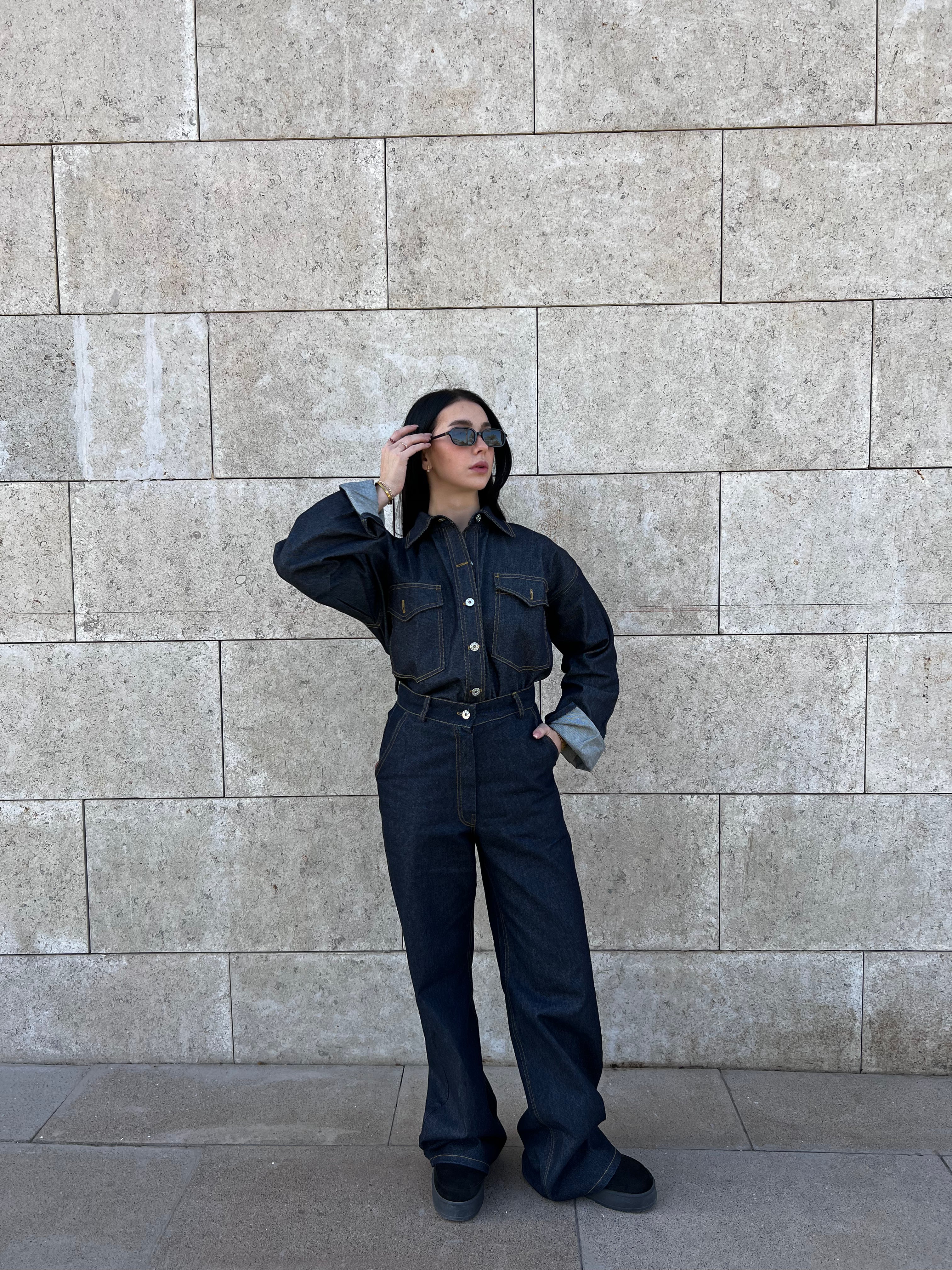 Raw Denim Set in Midnight Blue