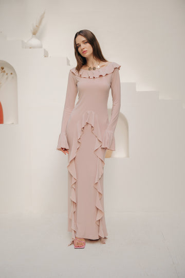 Dazzle B Dress In Beige