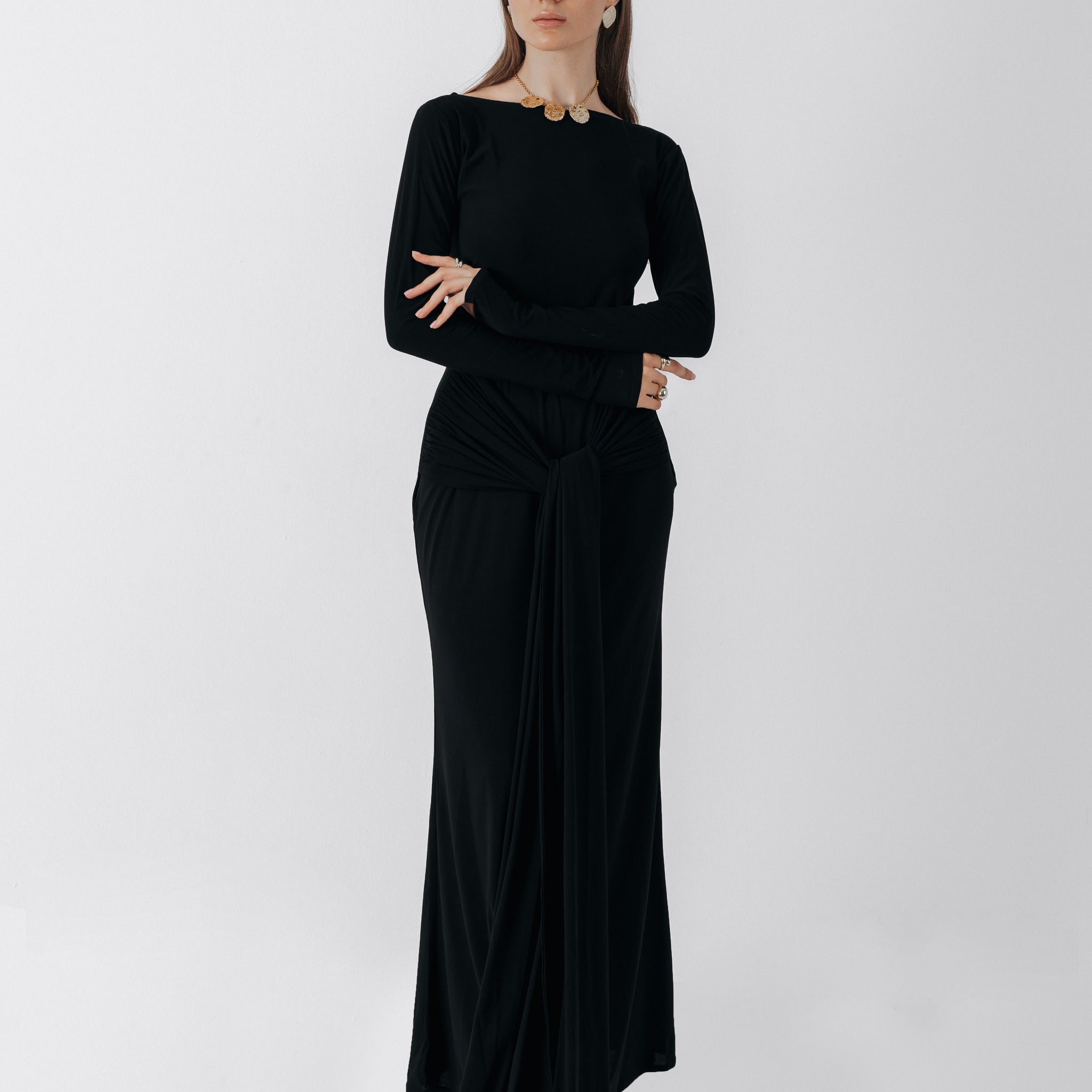 Noir Wrapped Dress