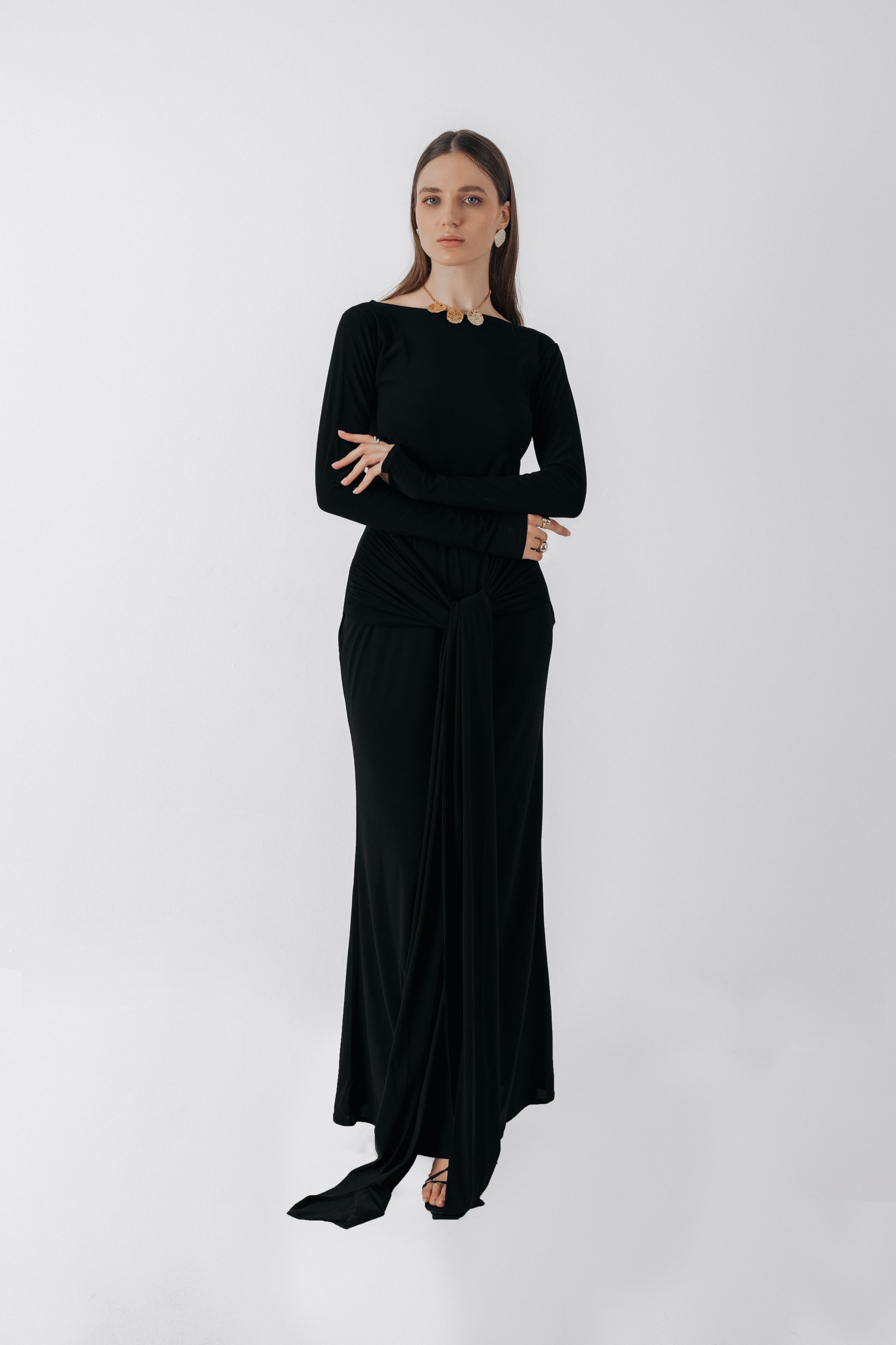 Noir Wrapped Dress