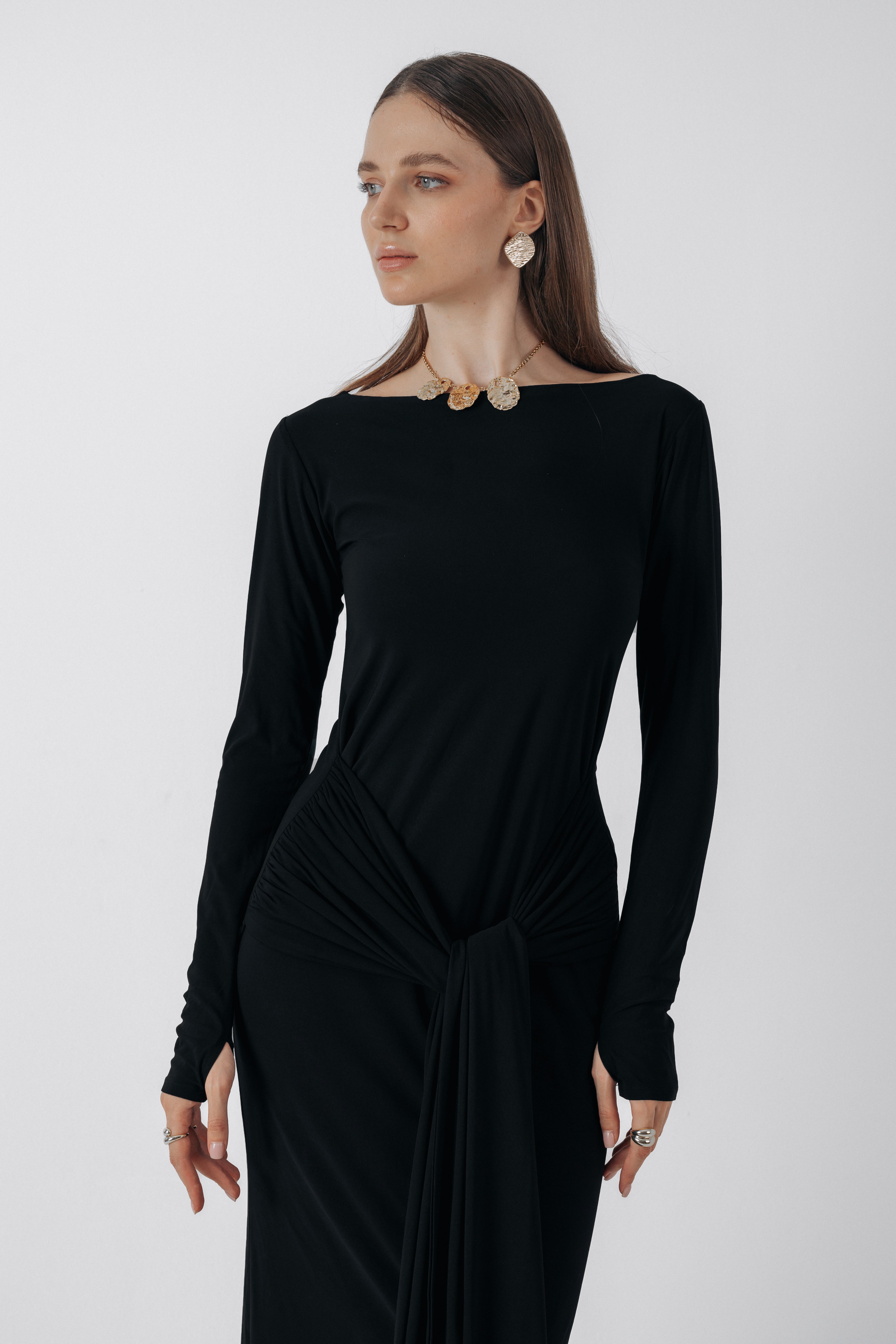 Noir Wrapped Dress