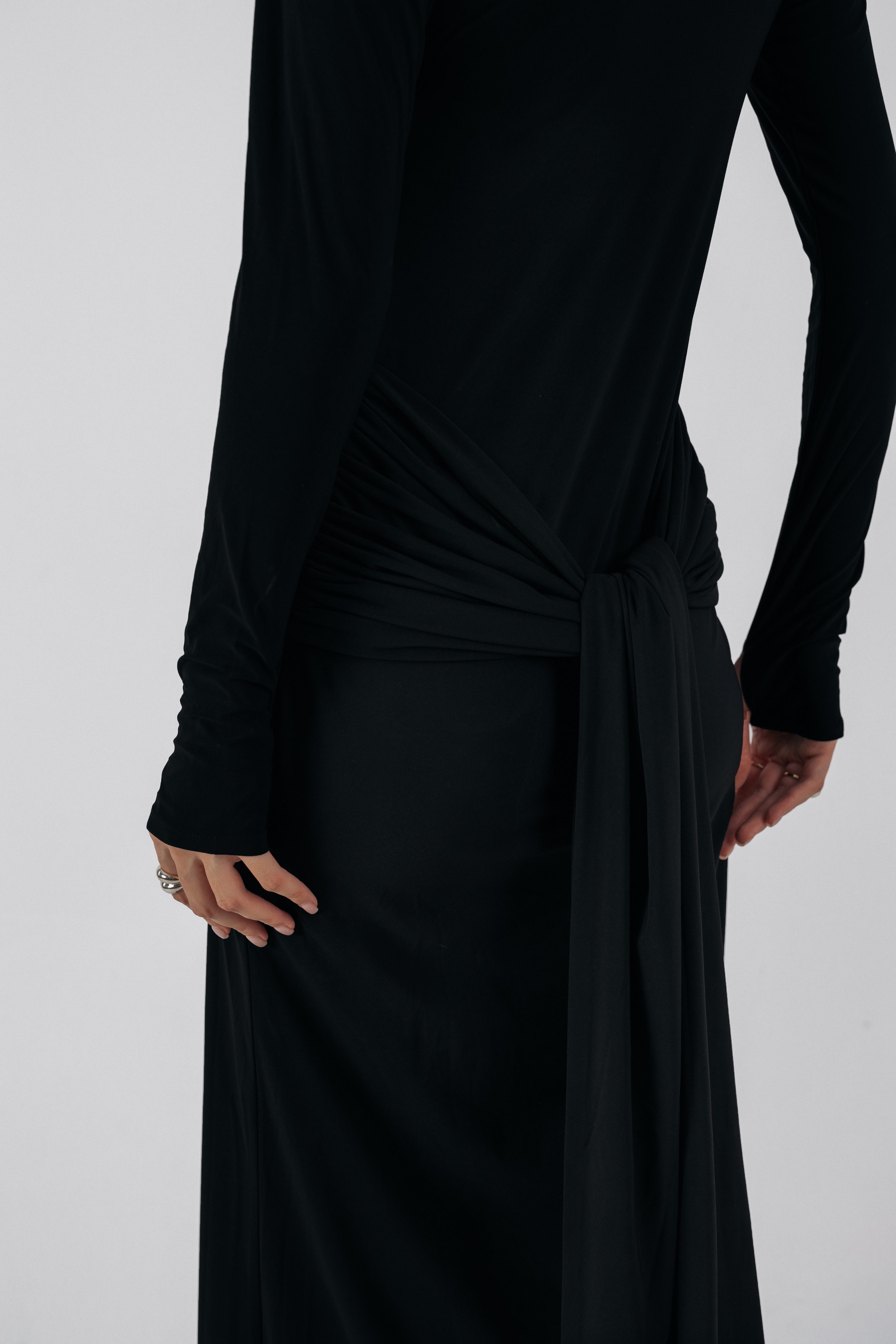Noir Wrapped Dress